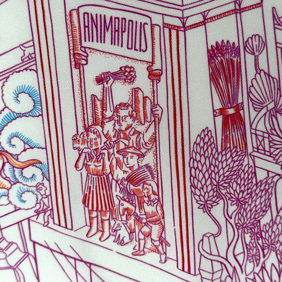 Animapolis - FOULARD HERMES 90 cm - Carré Society