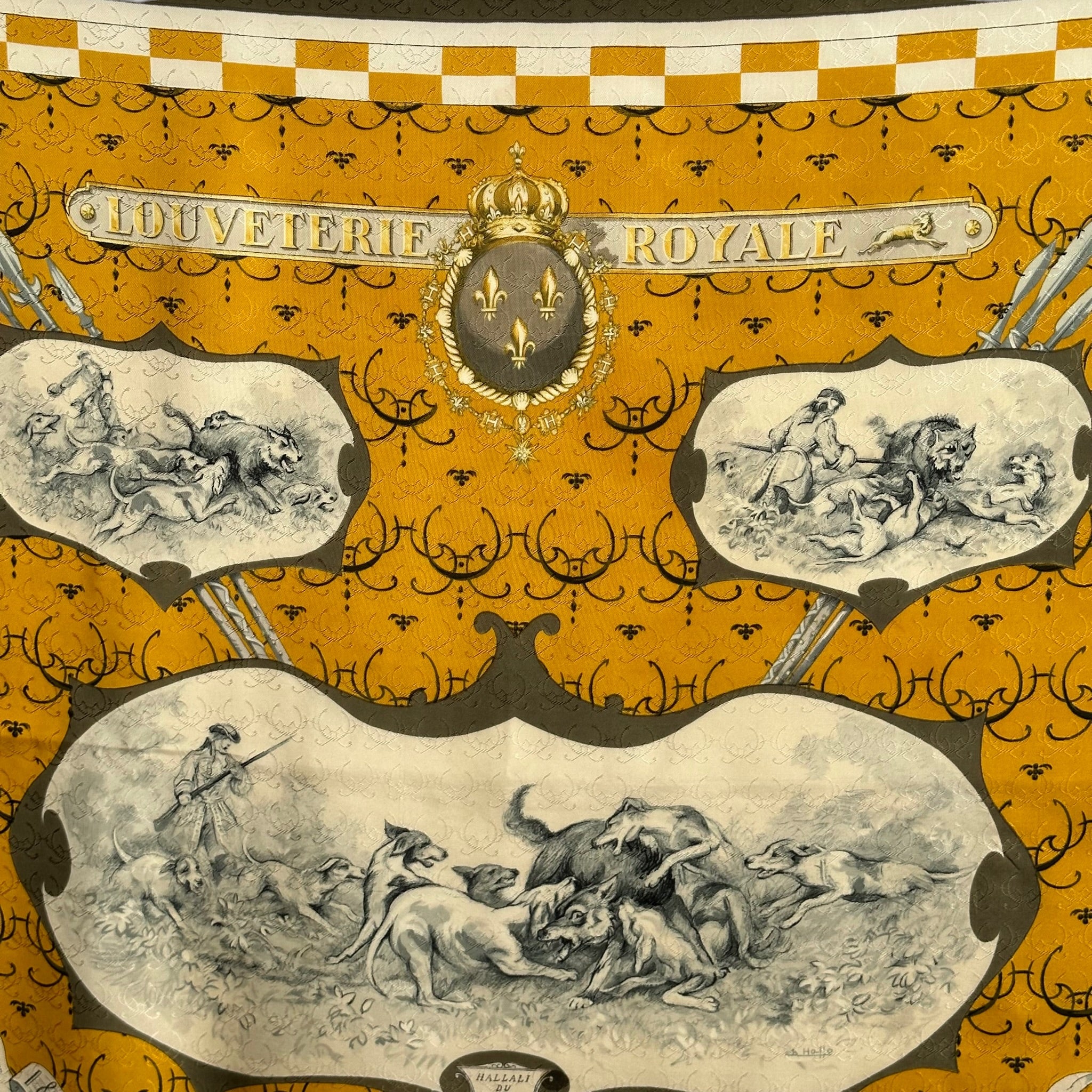Louveterie-royale-foulard-hermes-scene-chasse