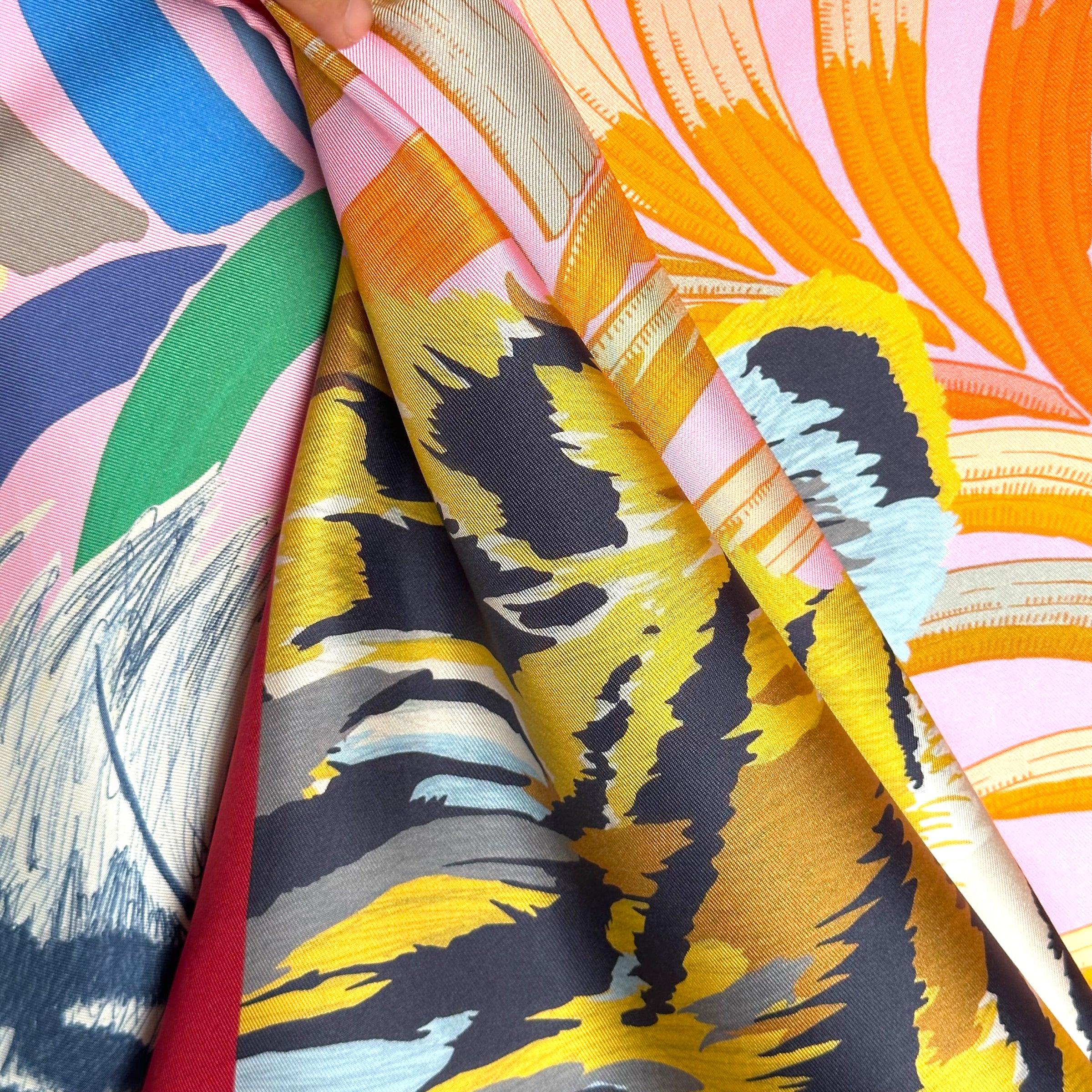 Royal Tiger - HERMES SCARF 90 cm - DOUBLE-SIDED