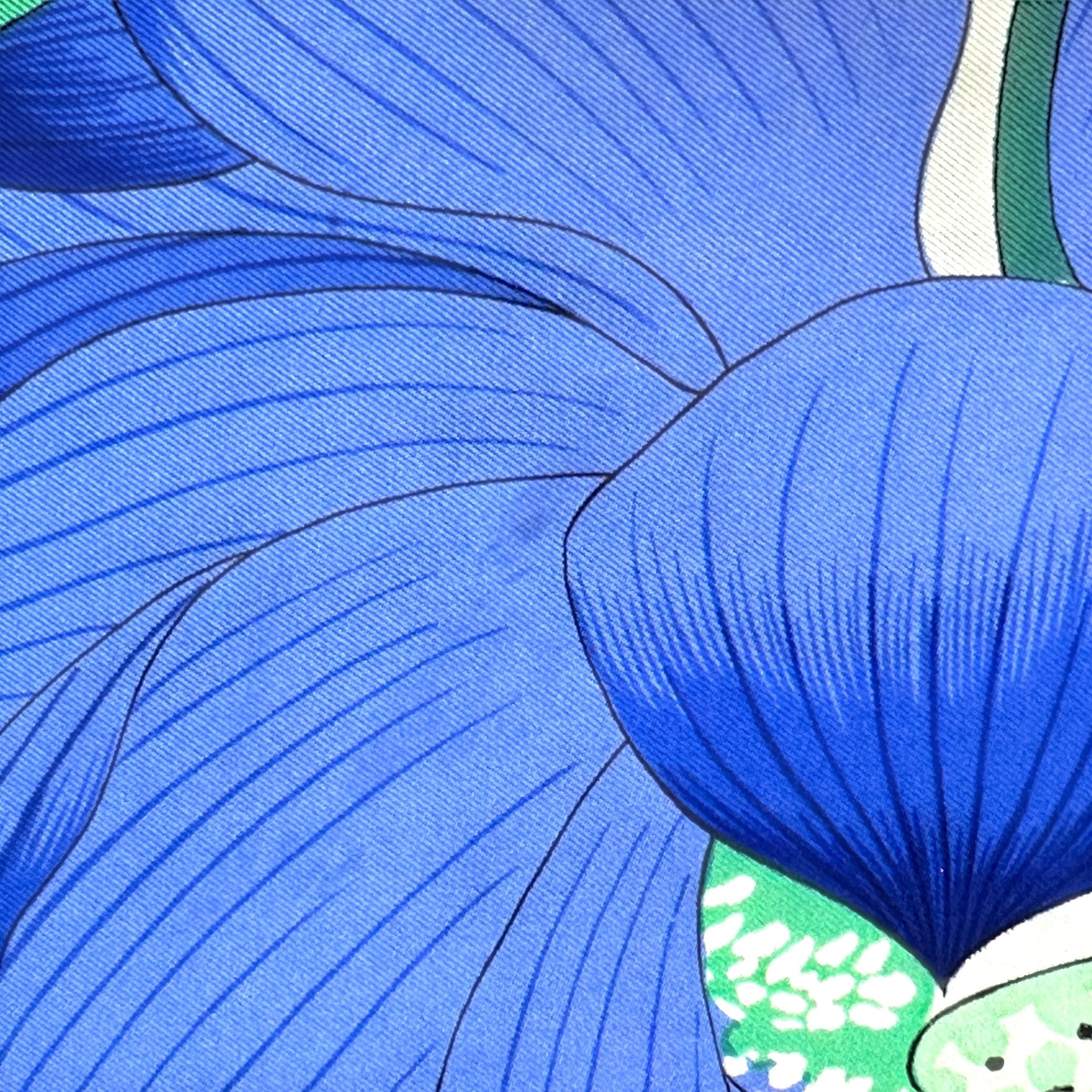 detail d'une fleur bleue de lotus