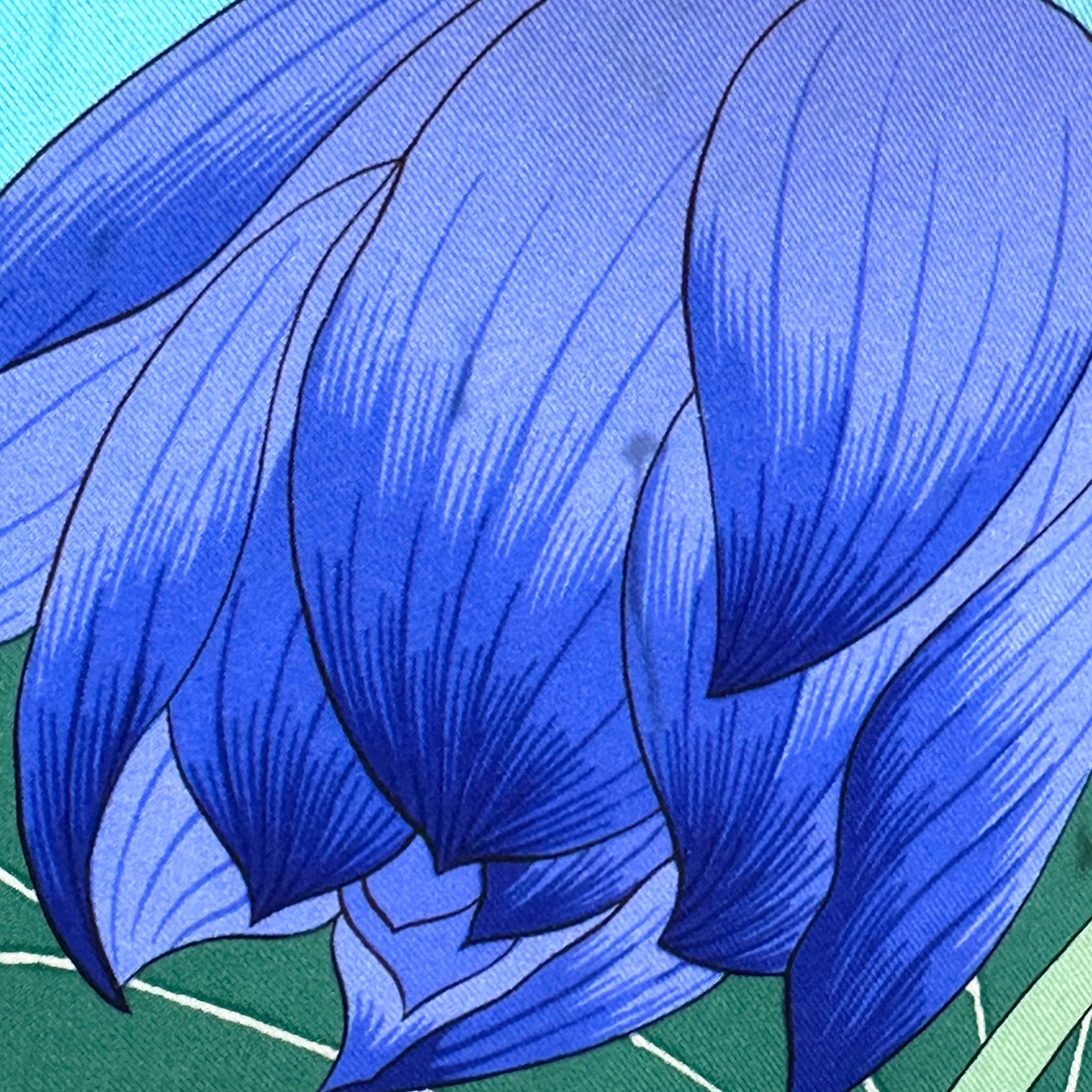 détail d'une fleur de lotus avec une petite tache