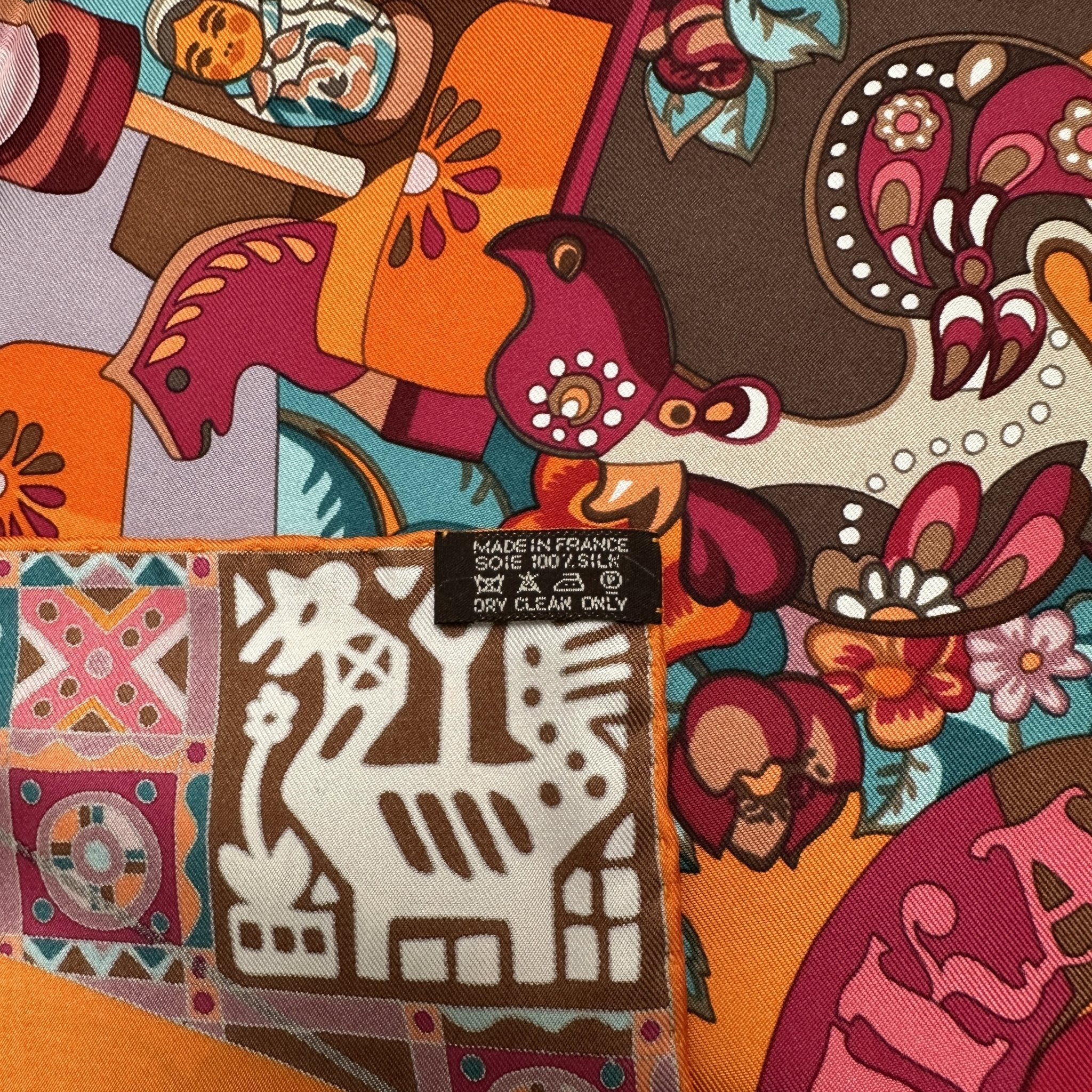 etiquette de composition en soie et made in france