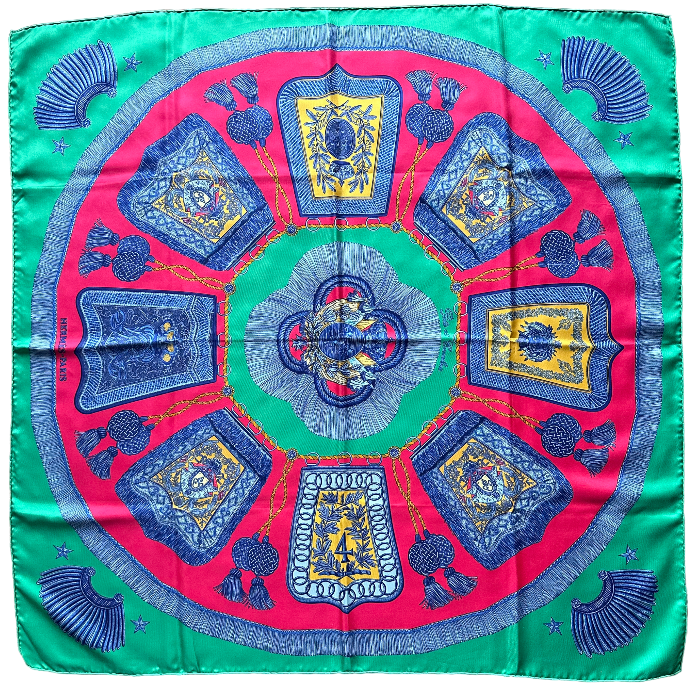 HERMES SCARF - POST AND CAVALRY - J.METZ - NEW